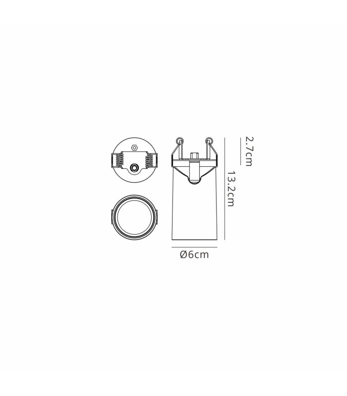 Sal 1 Light Recessed Spotlight GU10 Matt White-6