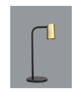 Sal Small Table Lamp With Inline Switch 1 Light GU10 Satin Gold/Matt Black-2