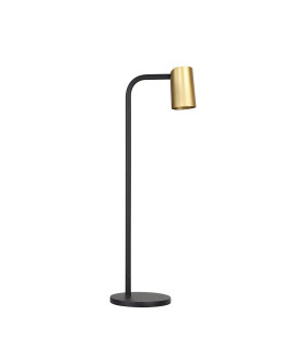 Sal Tall Table Lamp With Inline Switch 1 Light GU10 Satin Gold/Matt Black-1