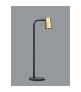Sal Tall Table Lamp With Inline Switch 1 Light GU10 Satin Gold/Matt Black-2