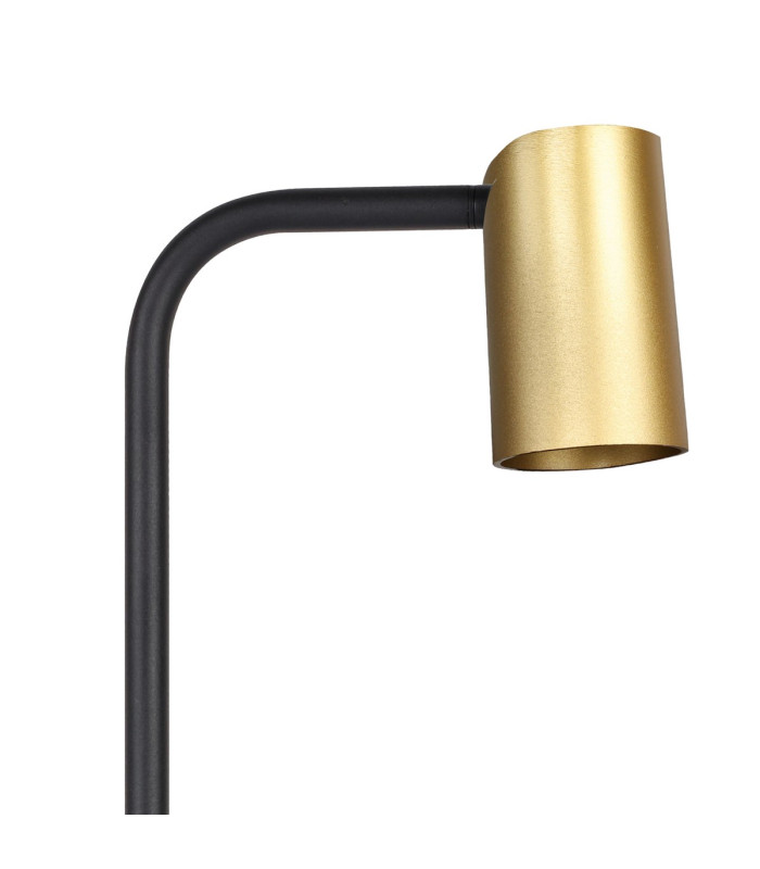 Sal Tall Table Lamp With Inline Switch 1 Light GU10 Satin Gold/Matt Black-4