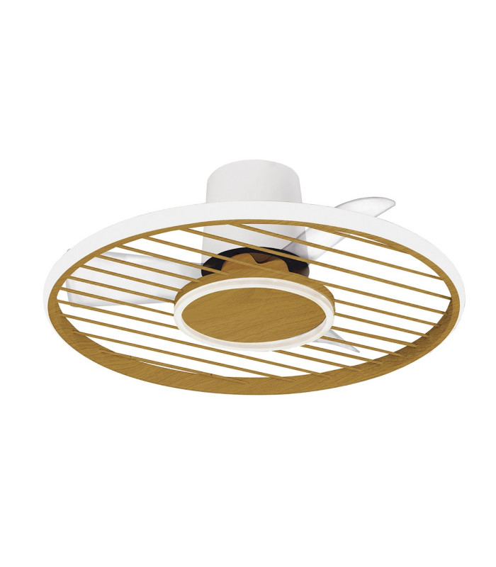 Soho 45W LED Dimmable Ceiling Light With Built-In 30W DC Fan 2700-5000K Remote & APP Control 3150lm White/Wood 5yrs Warranty-1