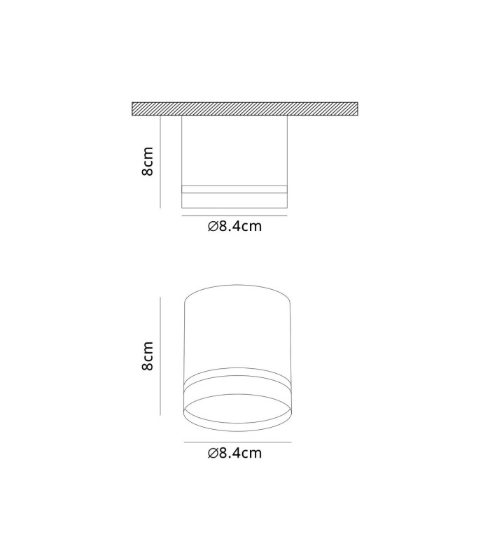 Split Spotlight Round 1 Light GX53 (Max 12W Not Included) Black-6