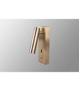 Tarifa II Wall/Reading Light Adjustable With USB-C Socket 3W LED 3000K 210lm Switched Antique Brass 3yrs Warranty-2