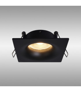 Tavira Recessed Spotlight 8.5cm Square GU10 (Max 12W) IP54 Cut Out 68mm Black-2