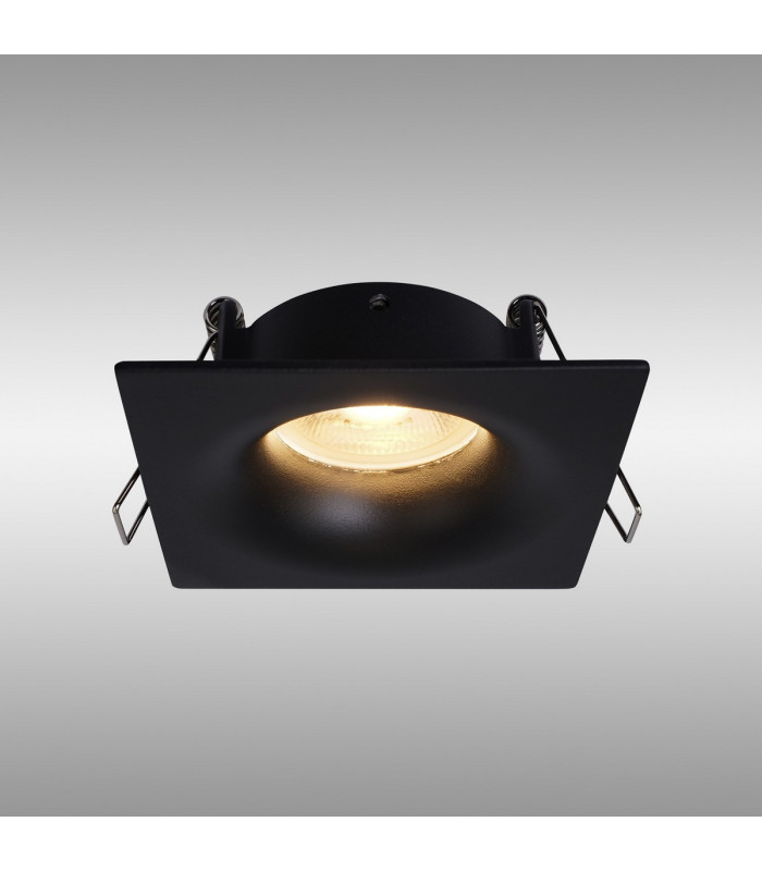 Tavira Recessed Spotlight 8.5cm Square GU10 (Max 12W) IP54 Cut Out 68mm Black-2
