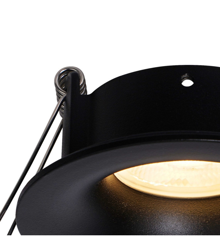 Tavira Recessed Spotlight 8.5cm Round GU10 (Max 12W) IP54 Cut Out 68mm Black-3