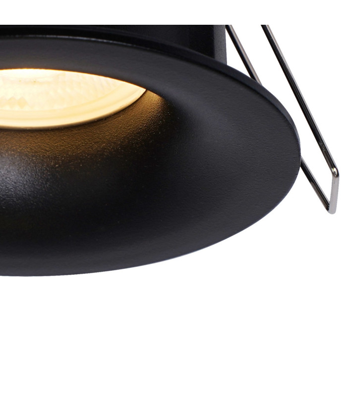Tavira Recessed Spotlight 8.5cm Round GU10 (Max 12W) IP54 Cut Out 68mm Black-4