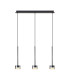 Tonic Linear Pendant 3 Light With Replaceable 12W LEDs 4000K Bronze/Black/Bronze Glass-1