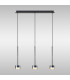 Tonic Linear Pendant 3 Light With Replaceable 12W LEDs 4000K Bronze/Black/Bronze Glass-2