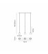 Tonic Linear Pendant 3 Light With Replaceable 12W LEDs 4000K Bronze/Black/Bronze Glass-7