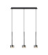 Tonic Linear Pendant 3 Light With Replaceable 12W LEDs 4000K Chrome/Black/Chrome Glass-1