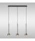 Tonic Linear Pendant 3 Light With Replaceable 12W LEDs 4000K Chrome/Black/Chrome Glass-2