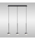 Tonic Linear Pendant 3 Light With Replaceable 12W LEDs 4000K Chrome/Black/Clear Glass-2