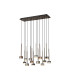 Tonic Rectangular Pendant 14 Light With Replaceable 12W LEDs 3000K Black/Chrome/Bronze/Copper-1