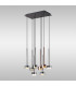 Tonic Rectangular Pendant 8 Light With Replaceable 12W LEDs 3000K Black/Chrome/Bronze/Copper-2