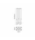 Tonic Rectangular Pendant 8 Light With Replaceable 12W LEDs 4000K Black/Chrome/Bronze/Copper-7