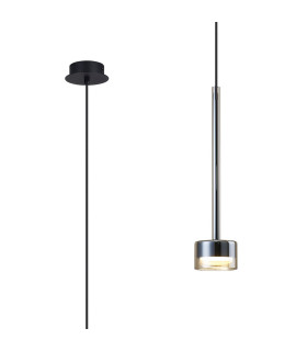 Tonic Pendant 1 Light With Replaceable 12W LEDs 3000K Bronze/Black/Bronze Glass-1