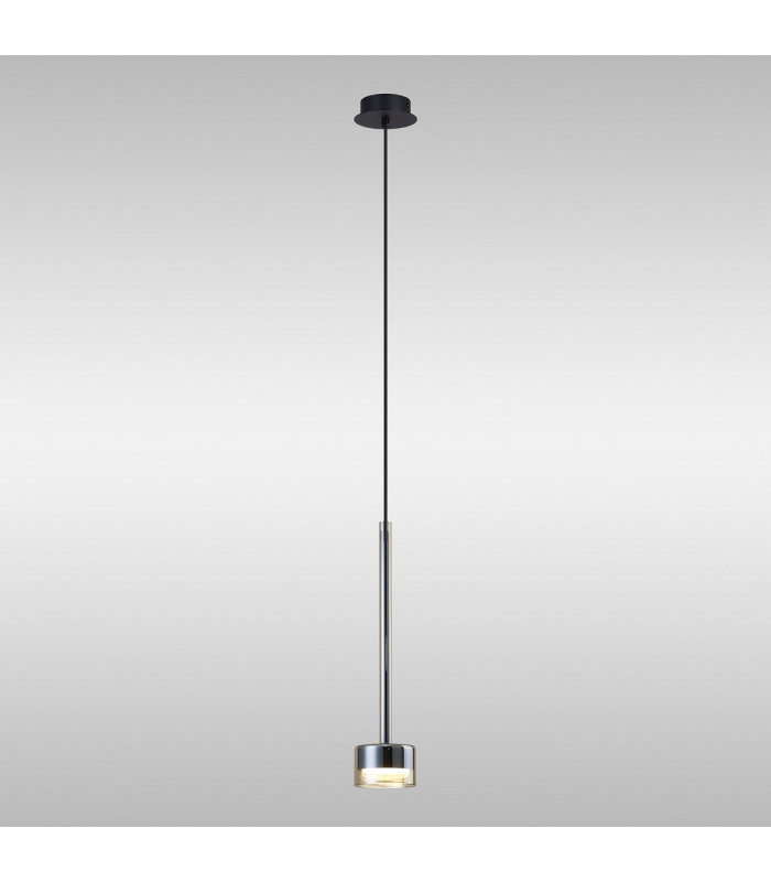Tonic Pendant 1 Light With Replaceable 12W LEDs 4000K Bronze/Black/Bronze Glass-2