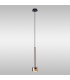 Tonic Pendant 1 Light With Replaceable 12W LEDs 4000K Copper/Black/Copper Glass-2