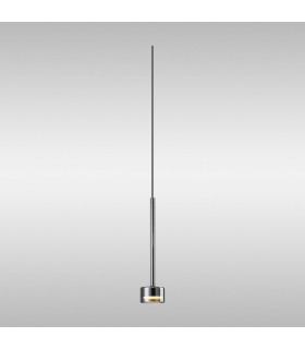 Tonic Assembly Pendant (WITHOUT PLATE) 1 Light With Replaceable 12W LEDs 3000K Chrome/Chrome Glass-2