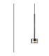Tonic Assembly Pendant (WITHOUT PLATE) 1 Light With Replaceable 12W LEDs 4000K Chrome/Chrome Glass-1