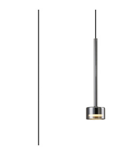Tonic Assembly Pendant (WITHOUT PLATE) 1 Light With Replaceable 12W LEDs 4000K Chrome/Chrome Glass-1
