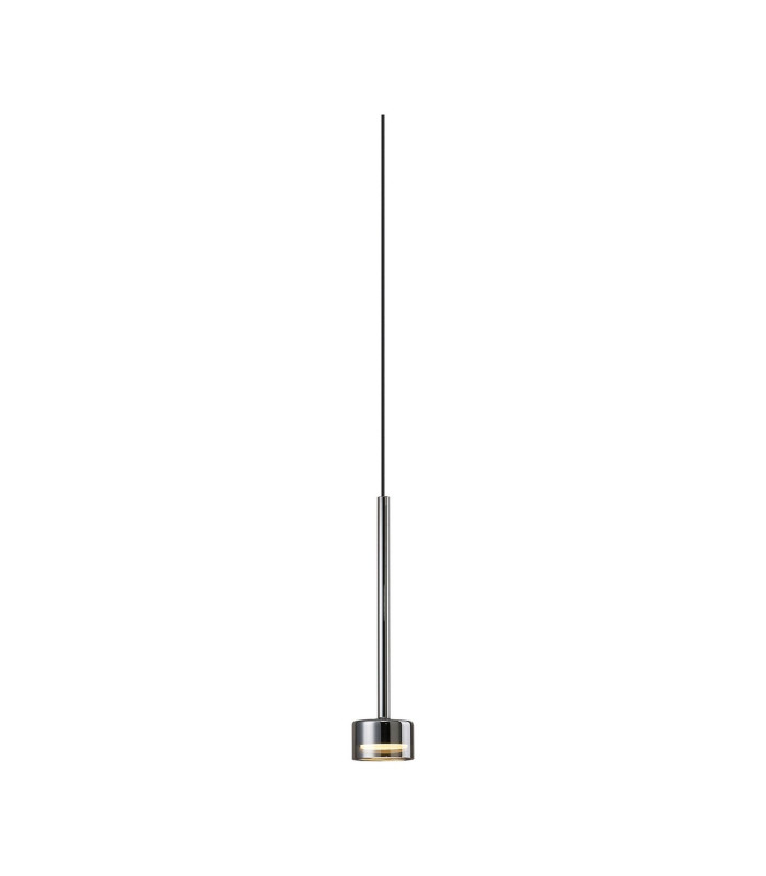 Tonic Assembly Pendant (WITHOUT PLATE) 1 Light With Replaceable 12W LEDs 4000K Chrome/Chrome Glass-3