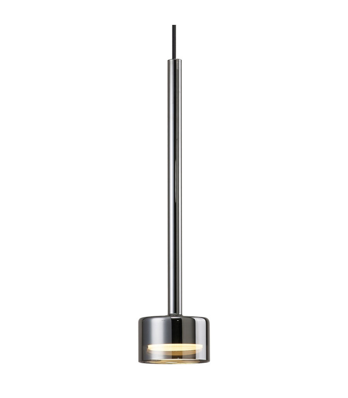 Tonic Assembly Pendant (WITHOUT PLATE) 1 Light With Replaceable 12W LEDs 4000K Chrome/Chrome Glass-5