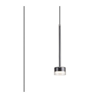 Tonic Assembly Pendant (WITHOUT PLATE) 1 Light With Replaceable 12W LEDs 4000K Chrome/Clear Glass-1