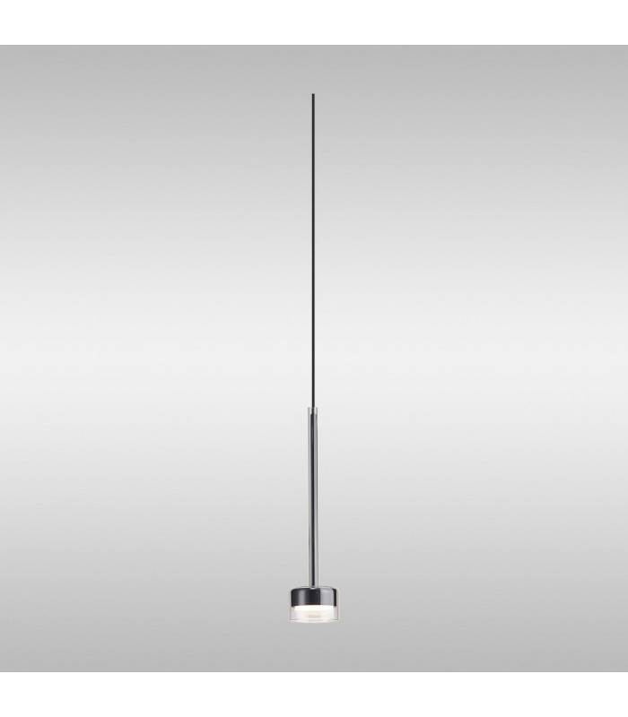 Tonic Assembly Pendant (WITHOUT PLATE) 1 Light With Replaceable 12W LEDs 4000K Chrome/Clear Glass-2