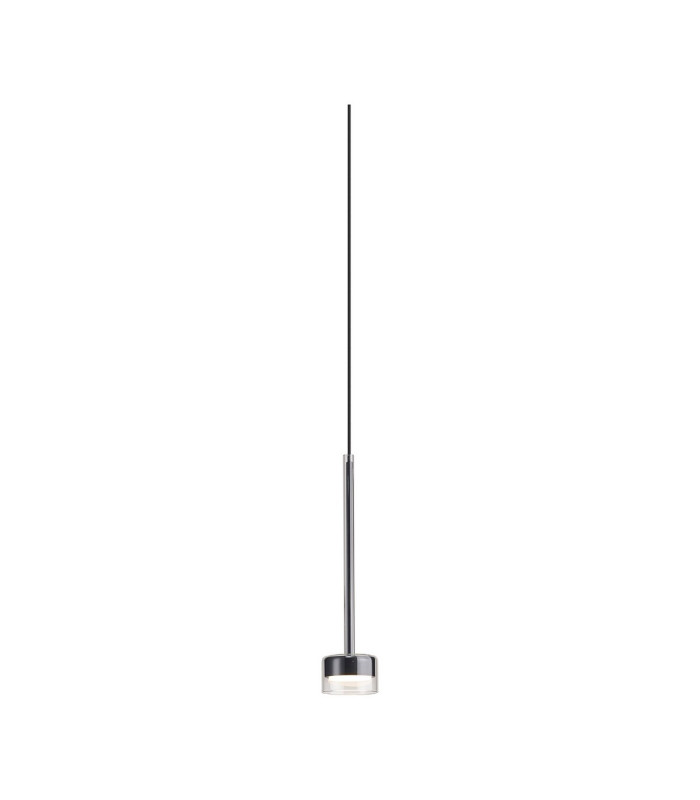 Tonic Assembly Pendant (WITHOUT PLATE) 1 Light With Replaceable 12W LEDs 4000K Chrome/Clear Glass-3
