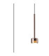 Tonic Assembly Pendant (WITHOUT PLATE) 1 Light With Replaceable 12W LEDs 3000K Copper/Copper Glass-1