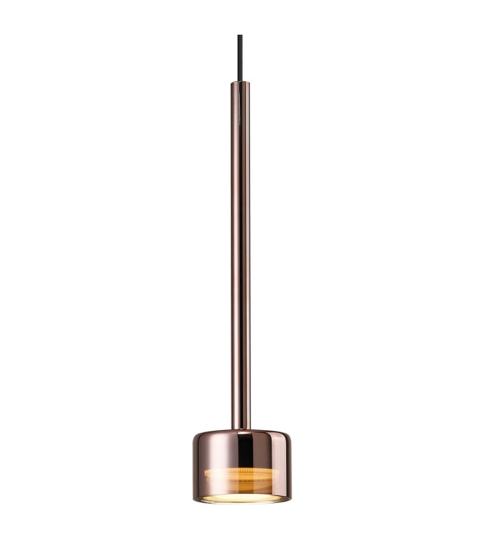 Tonic Assembly Pendant (WITHOUT PLATE) 1 Light With Replaceable 12W LEDs 3000K Copper/Copper Glass-5