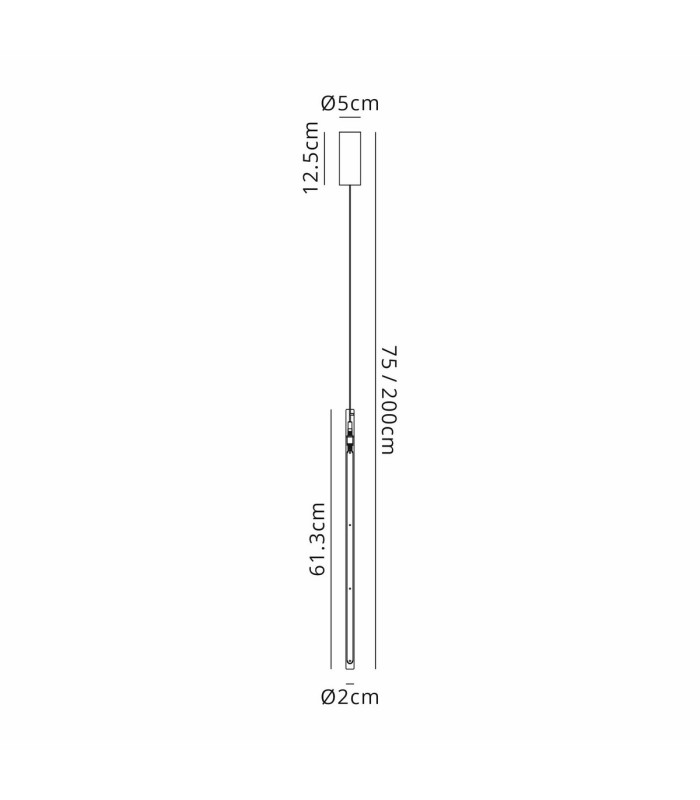 Torch Vertical Pendant 11W LED 3000K 900lm Sand Black 3yrs Warranty-7