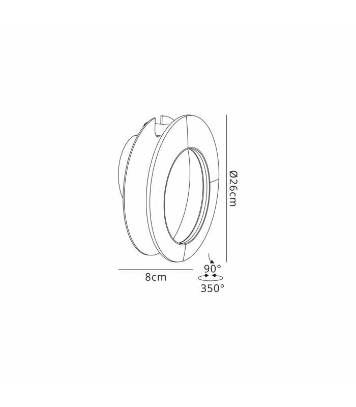 Toronto Wall Lamp 15W LED 3000K 1200lm Matt Black 3yrs Warranty-5