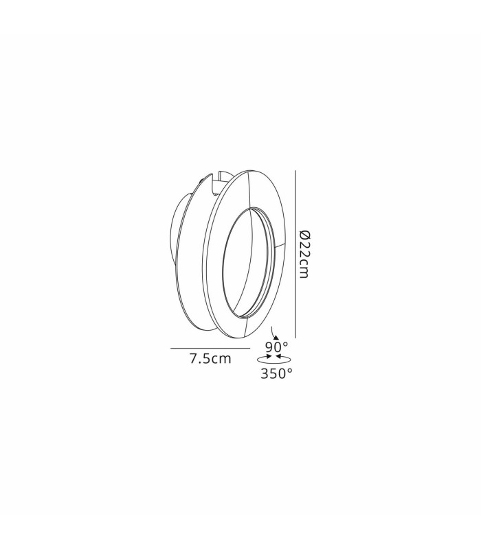 Toronto Wall Lamp 10W LED 3000K 820lm Matt White 3yrs Warranty-5
