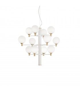 12 Light Multi Arm Ceiling Pendant Light White, G9 - 1