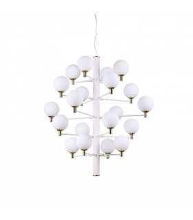 20 Light Multi Arm Ceiling Pendant Light White, G9 - 1