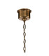 Vintage 26cm Bell Pendant 1 Light E27 Antique Brass/Amber Glass-4