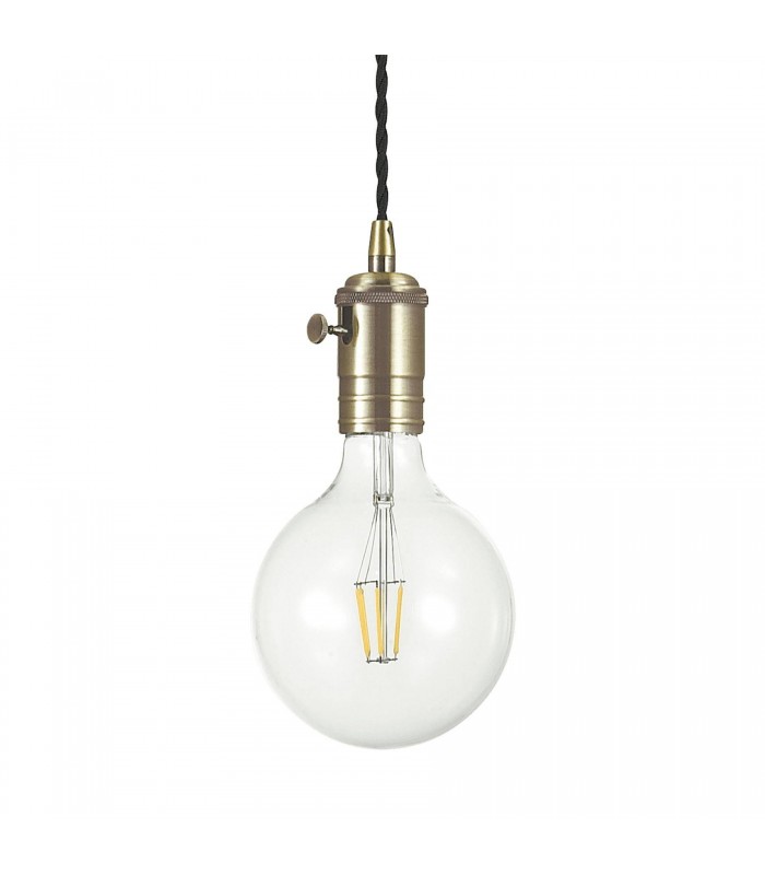1 Light Ceiling Pendant Burnished Finish, E27 - 1
