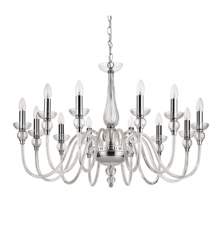 12 Light Pendant Light Trasparent, E14 - 1