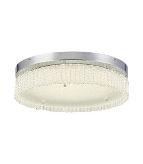 Aiden 50cm Round Flush Ceiling 30W LED 4200K 2700lm Polished Chrome/Glass 3yrs Warranty-1