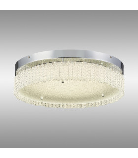 Aiden 50cm Round Flush Ceiling 30W LED 4200K 2700lm Polished Chrome/Glass 3yrs Warranty-2