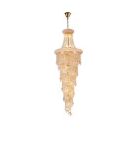 Alexandra Pendant 4 Layer Spiral 25 Light E14 Gold/Crystal Item Weight: 28.6kg-1