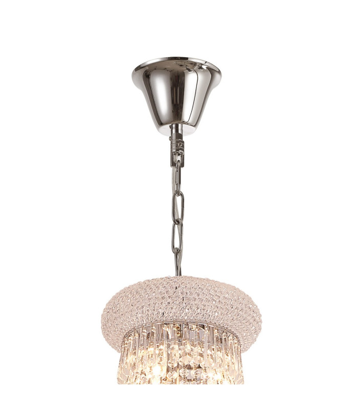 Alexandra Pendant 4 Layer Spiral 25 Light E14 Polished Chrome/Crystal Item Weight: 28.6kg-4