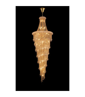 Alexandra Pendant 4 Layer Spiral 49 Light E14 Gold/Crystal Item Weight: 44.65kg-2