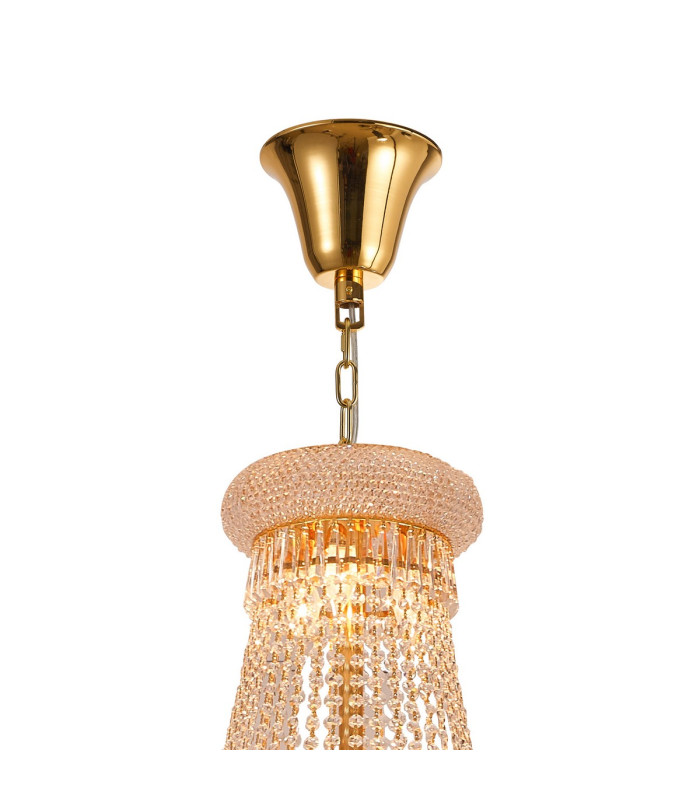 Alexandra Pendant 4 Layer Spiral 49 Light E14 Gold/Crystal Item Weight: 44.65kg-5