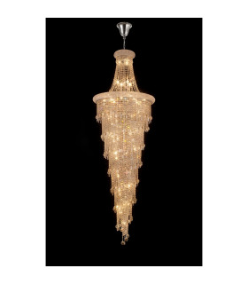 Alexandra Pendant 4 Layer Spiral 49 Light E14 Polished Chrome/Crystal Item Weight: 44.65kg-2