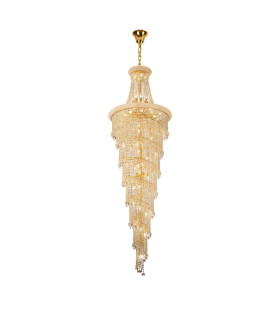 Alexandra Pendant 7 Layer Spiral 63 Light E14 Gold/Crystal Item Weight: 66.4kg-1